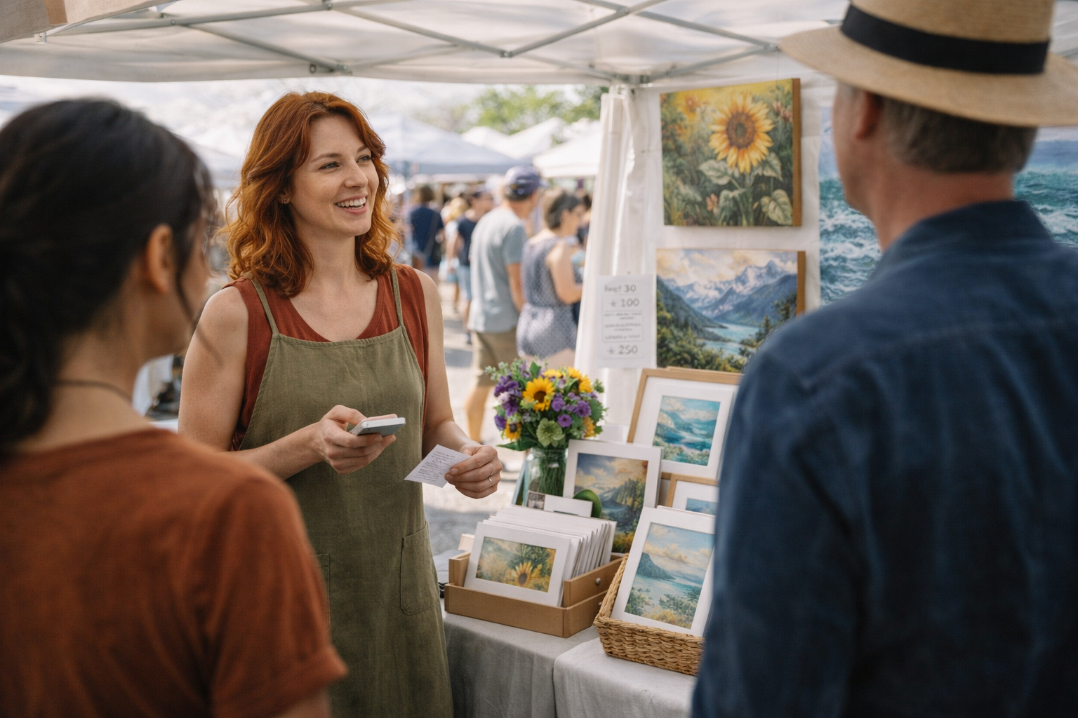 Art festival booth sales